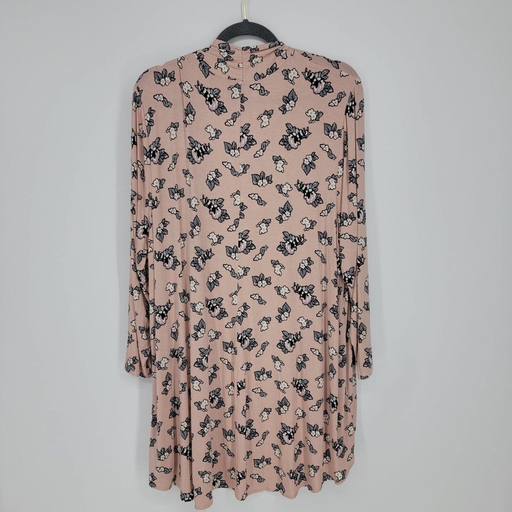 Lane Bryant Women's Size 22/24 Floral Open Front Pink Cardigan - Picture 5 of 8